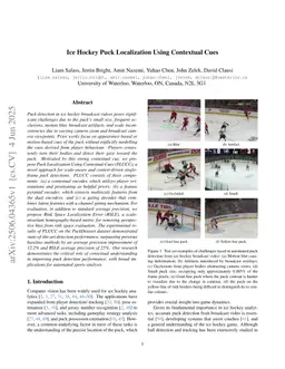 Puck Localization Using Contextual Cues