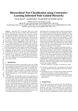 Hierarchical Text Classification Using Contrastive Learning Informed Path Guided Hierarchy