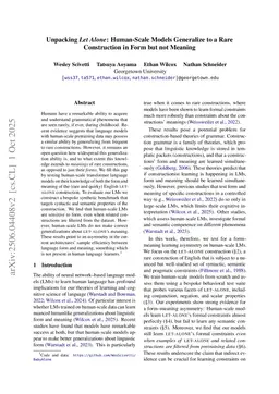 Unpacking Let Alone: Human-Scale Models Generalize to a Rare Construction in Form but not Meaning