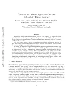 Clustering and Median Aggregation Improve Differentially Private Inference