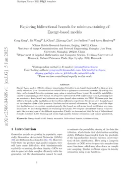 Exploring bidirectional bounds for minimax-training of Energy-based models