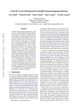 A MISMATCHED Benchmark for Scientific Natural Language Inference