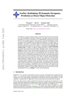 VoxDet: Rethinking 3D Semantic Occupancy Prediction as Dense Object Detection