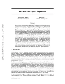 Risk-Sensitive Agent Compositions