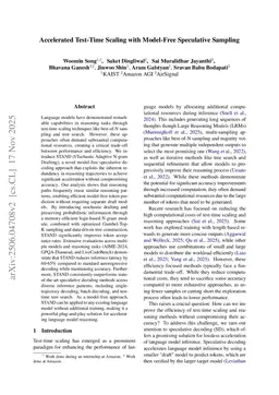 Accelerated Test-Time Scaling with Model-Free Speculative Sampling