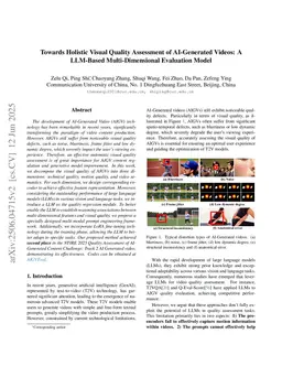 Towards Holistic Visual Quality Assessment of AI-Generated Videos: A LLM-Based Multi-Dimensional Evaluation Model