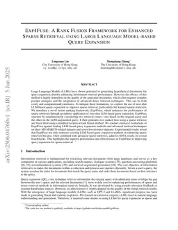 Exp4Fuse: A Rank Fusion Framework for Enhanced Sparse Retrieval using Large Language Model-based Query Expansion
