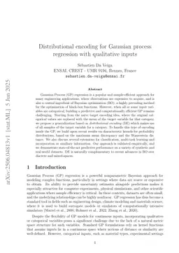 Distributional encoding for Gaussian process regression with qualitative inputs