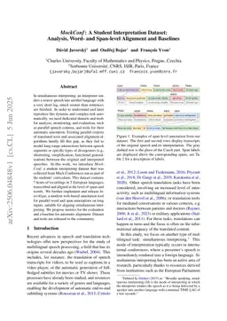 MockConf: A Student Interpretation Dataset: Analysis, Word- and Span-level Alignment and Baselines