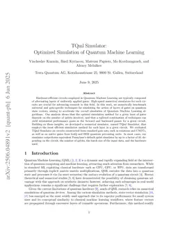 TQml Simulator: Optimized Simulation of Quantum Machine Learning