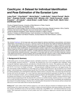 CzechLynx: A Dataset for Individual Identification and Pose Estimation of the Eurasian Lynx