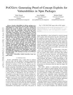 PoCGen: Generating Proof-of-Concept Exploits for Vulnerabilities in Npm Packages