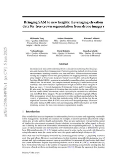 Bringing SAM to new heights: Leveraging elevation data for tree crown segmentation from drone imagery