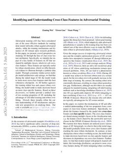 Identifying and Understanding Cross-Class Features in Adversarial Training