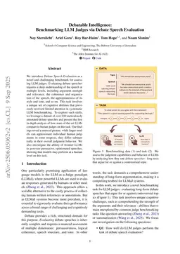 Debatable Intelligence: Benchmarking LLM Judges via Debate Speech Evaluation
