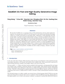 SeedEdit 3.0: Fast and High-Quality Generative Image Editing