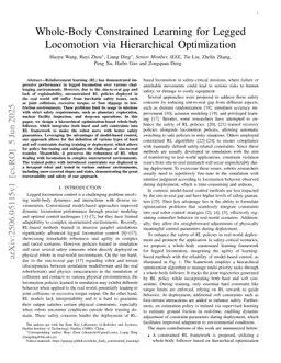 Whole-Body Constrained Learning for Legged Locomotion via Hierarchical Optimization