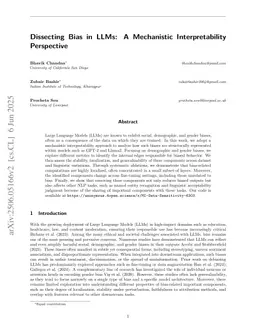 Dissecting Bias in LLMs: A Mechanistic Interpretability Perspective