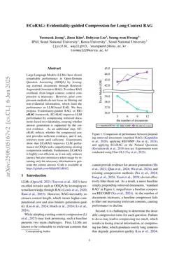ECoRAG: Evidentiality-guided Compression for Long Context RAG