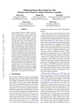 Mitigating Degree Bias Adaptively with Hard-to-Learn Nodes in Graph Contrastive Learning