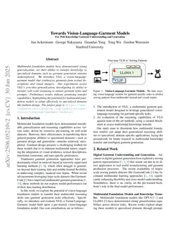 Towards Vision-Language-Garment Models for Web Knowledge Garment Understanding and Generation