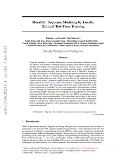 MesaNet: Sequence Modeling by Locally Optimal Test-Time Training