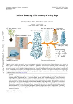 Uniform Sampling of Surfaces by Casting Rays
