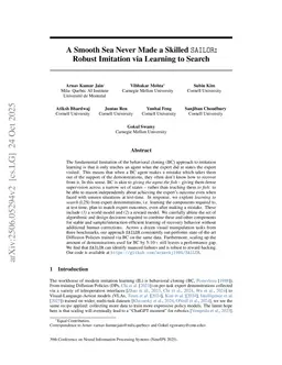 A Smooth Sea Never Made a Skilled SAILOR: Robust Imitation via Learning to Search