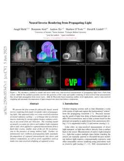 Neural Inverse Rendering from Propagating Light