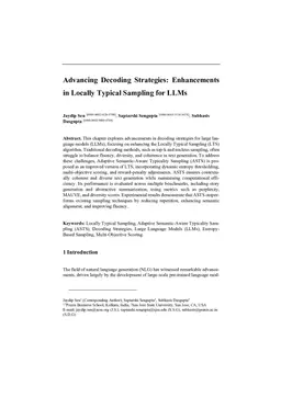 Advancing Decoding Strategies: Enhancements in Locally Typical Sampling for LLMs