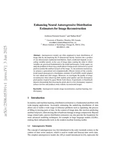 Enhancing Neural Autoregressive Distribution Estimators for Image Reconstruction