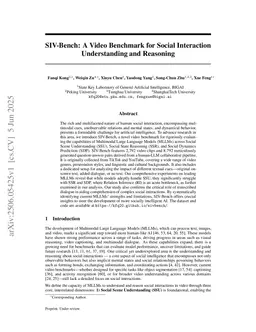 SIV-Bench: A Video Benchmark for Social Interaction Understanding and Reasoning