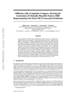Diffusion with a Linguistic Compass: Steering the Generation of Clinically Plausible Future sMRI Representations for Early MCI Conversion Prediction