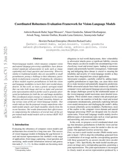 Coordinated Robustness Evaluation Framework for Vision-Language Models