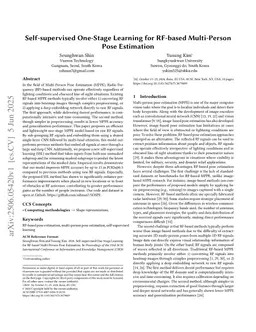 Self-supervised One-Stage Learning for RF-based Multi-Person Pose Estimation