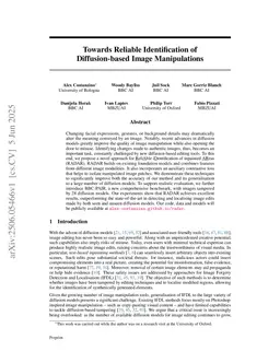 Towards Reliable Identification of Diffusion-based Image Manipulations