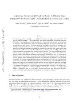 Conformal Prediction Beyond the Seen: A Missing Mass Perspective for Uncertainty Quantification in Generative Models