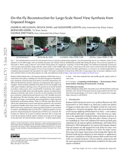 On-the-fly Reconstruction for Large-Scale Novel View Synthesis from Unposed Images