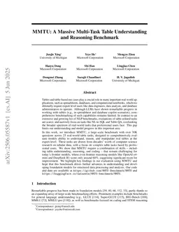 MMTU: A Massive Multi-Task Table Understanding and Reasoning Benchmark