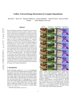 UniRes: Universal Image Restoration for Complex Degradations