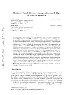 Nonlinear Causal Discovery through a Sequential Edge Orientation Approach