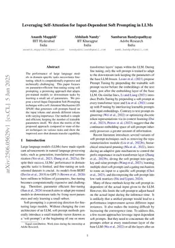 Leveraging Self-Attention for Input-Dependent Soft Prompting in LLMs