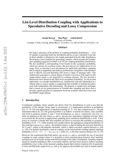 List-Level Distribution Coupling with Applications to Speculative Decoding and Lossy Compression