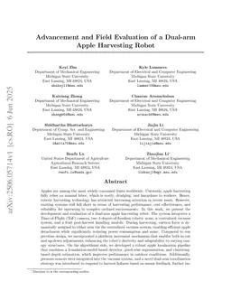 Advancement and Field Evaluation of a Dual-arm Apple Harvesting Robot