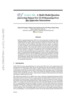 BioMol-MQA: A Multi-Modal Question Answering Dataset For LLM Reasoning Over Bio-Molecular Interactions
