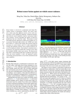Robust sensor fusion against on-vehicle sensor staleness