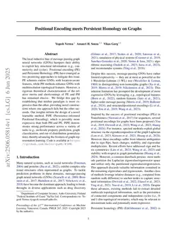 Positional Encoding meets Persistent Homology on Graphs