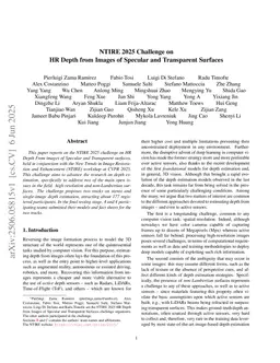 NTIRE 2025 Challenge on HR Depth from Images of Specular and Transparent Surfaces