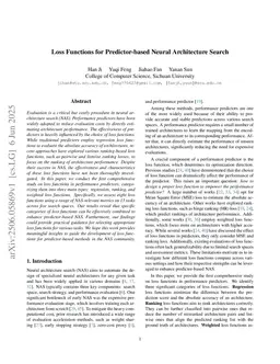 Loss Functions for Predictor-based Neural Architecture Search