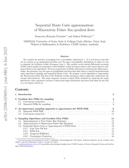 Sequential Monte Carlo approximations of Wasserstein--Fisher--Rao gradient flows